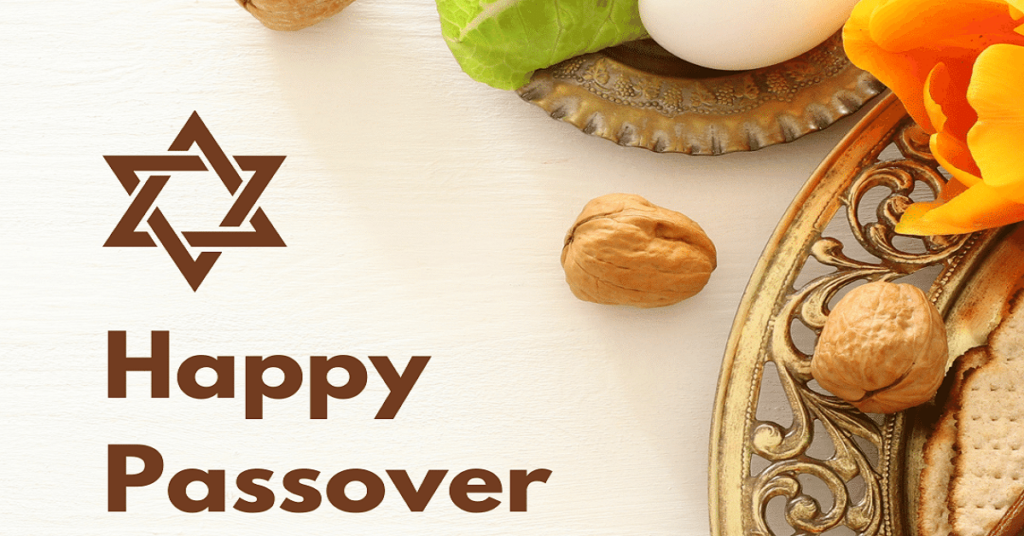 Happy Passover greeting.