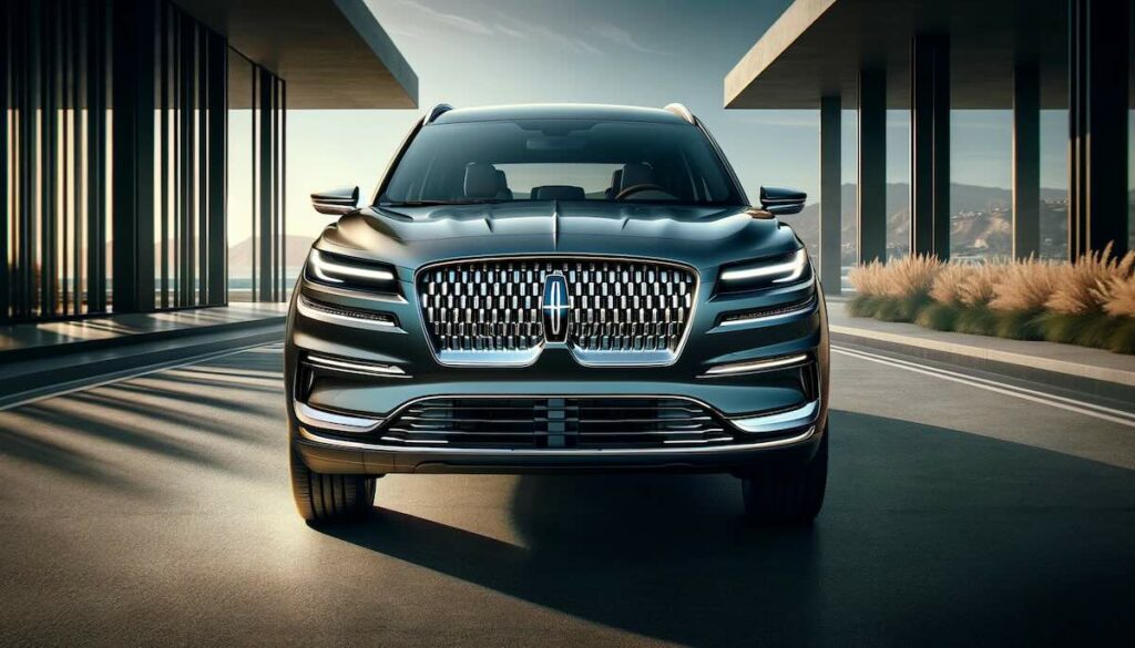 2024 Lincoln Nautilus front view showcasing its luxury design.